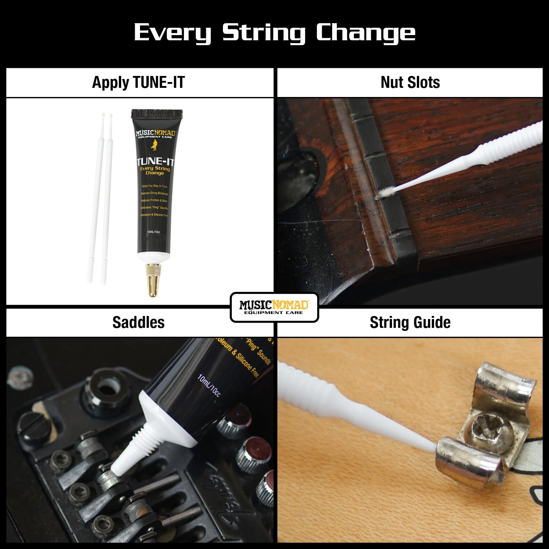 MusicNomad 6 pc. Guitar String Change Tool Kit with Winder, Cutter, Puller, Tune-It, Hex Wrench & Screwdriver (MN218) - Image 5