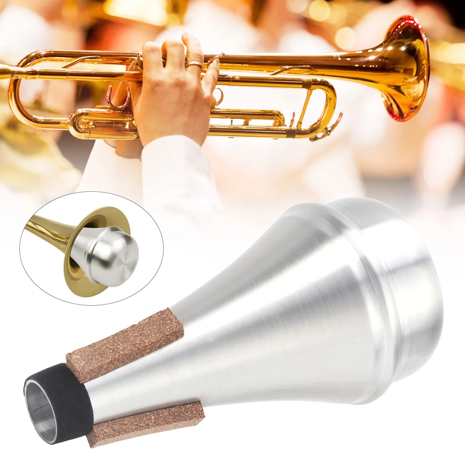 Mxzzand Trumpet Mute, Trumpet Muffler Silencer, Light Weight, Smoothly Surface, for Jazz for Practice - Image 4