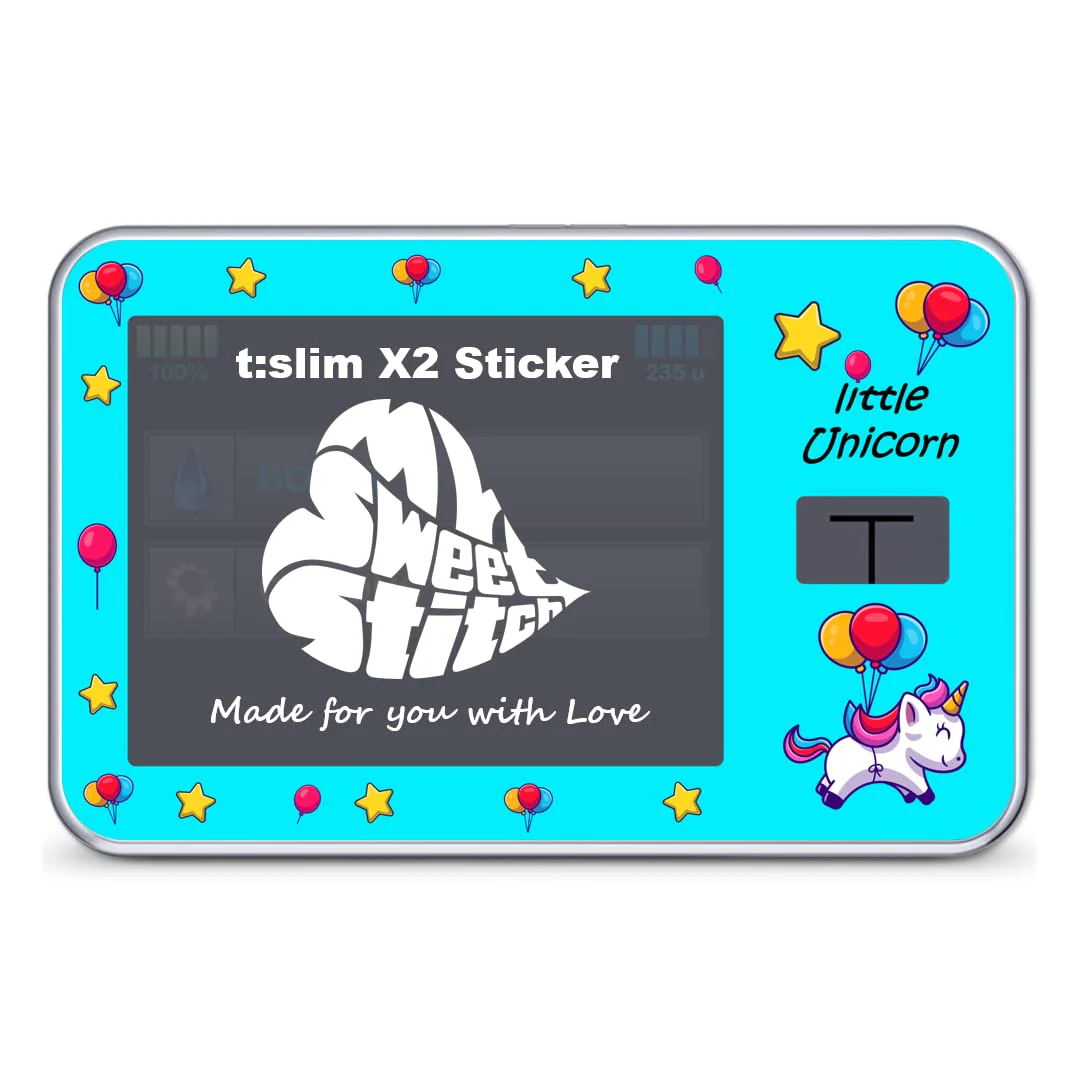 MySweetStitch - 1 x Tandem t:slim X2 sticker, made in Germany, Little Unicorn
