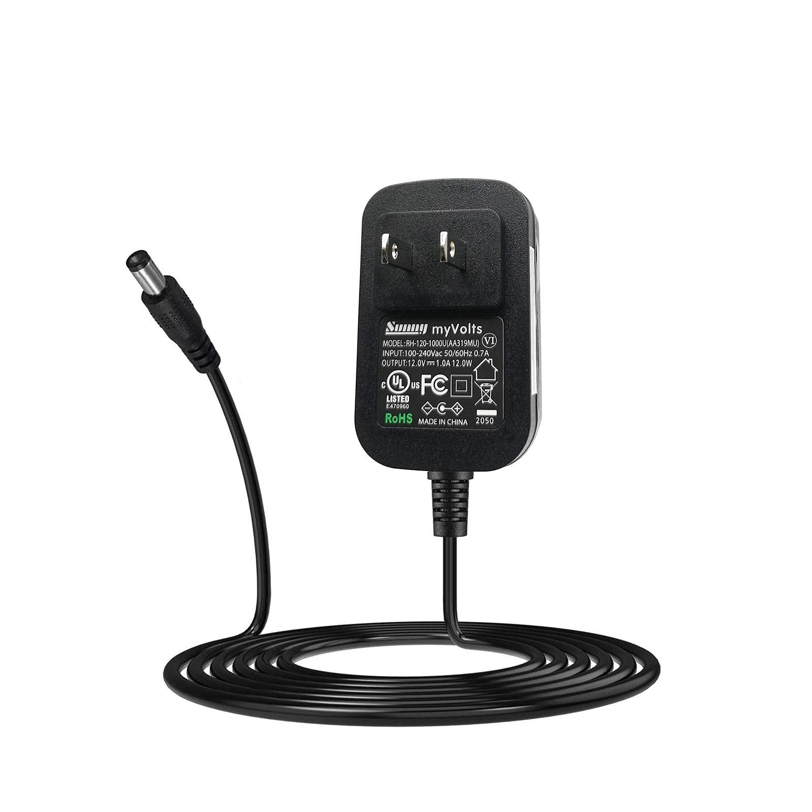 MyVolts 12V Power Supply Adaptor Compatible with Blackmagic Design SDI to HDMI Mini Converter - US Plug Standard PSU