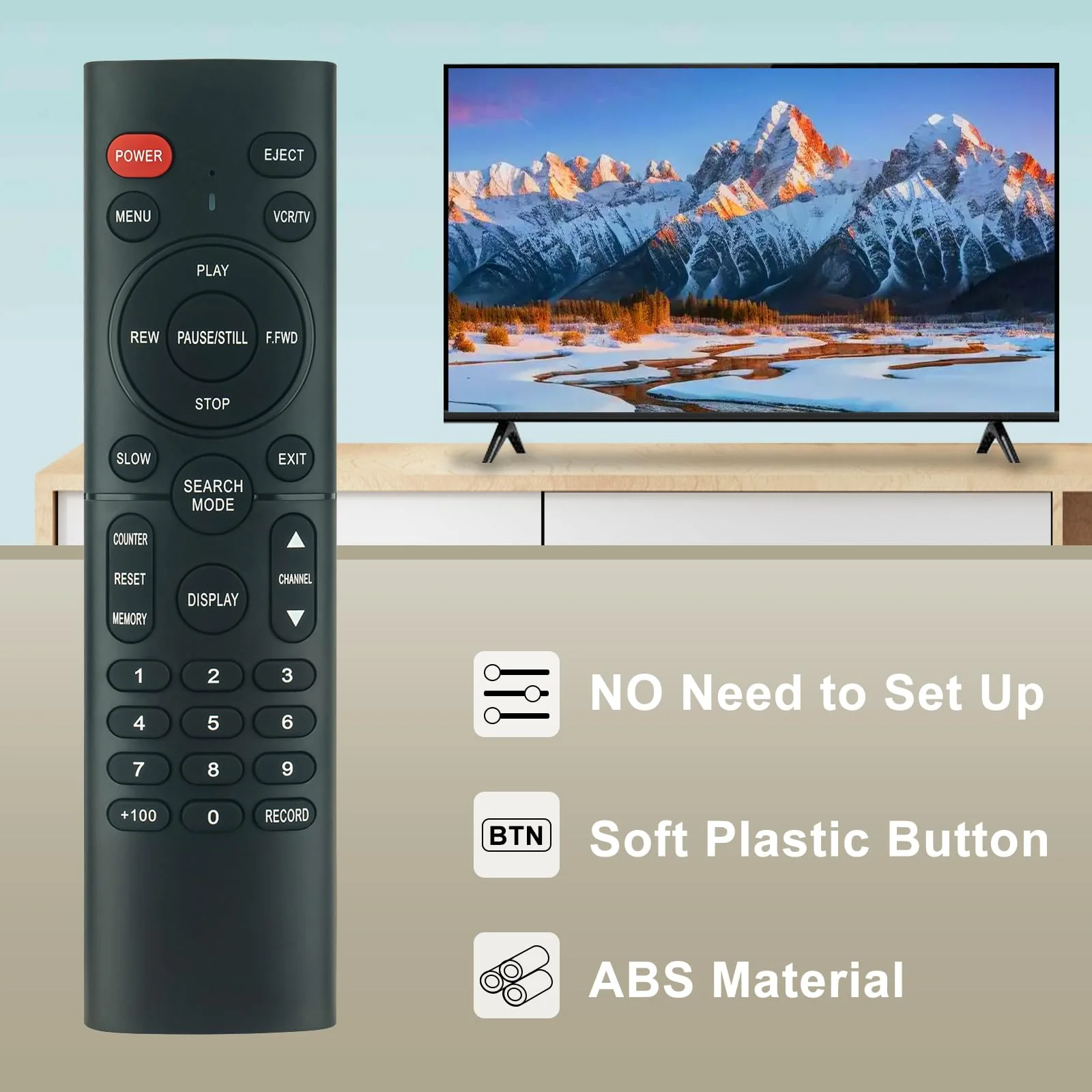 NA351UD NA351 Replaced Remote Control fit for Emerson VCR Video Cassette Recorder EWV601M EWV601 EWV401A EWV401B EWV601A EWV401M EWV401 EWV402M EWV601B - Image 8