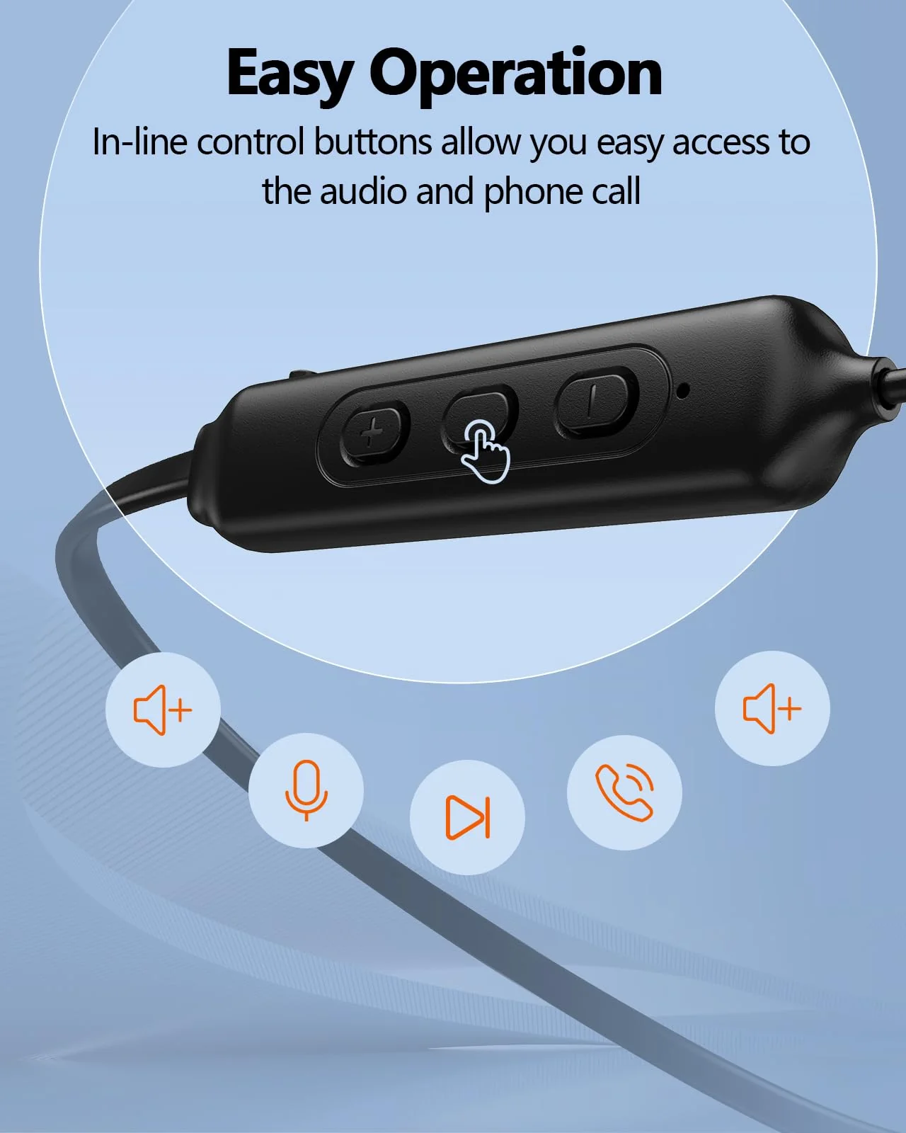 NANAMI Earbuds, Update Bluetooth Wireless Headphones, IPX7 Waterproof, in-Ear Earphones with Mic, Magnetic Neckband, HiFi Stereo Deep Bass Noise Cancellation Headsets,18 Hours Playtime for Gym,Sports Black with red - Image 7