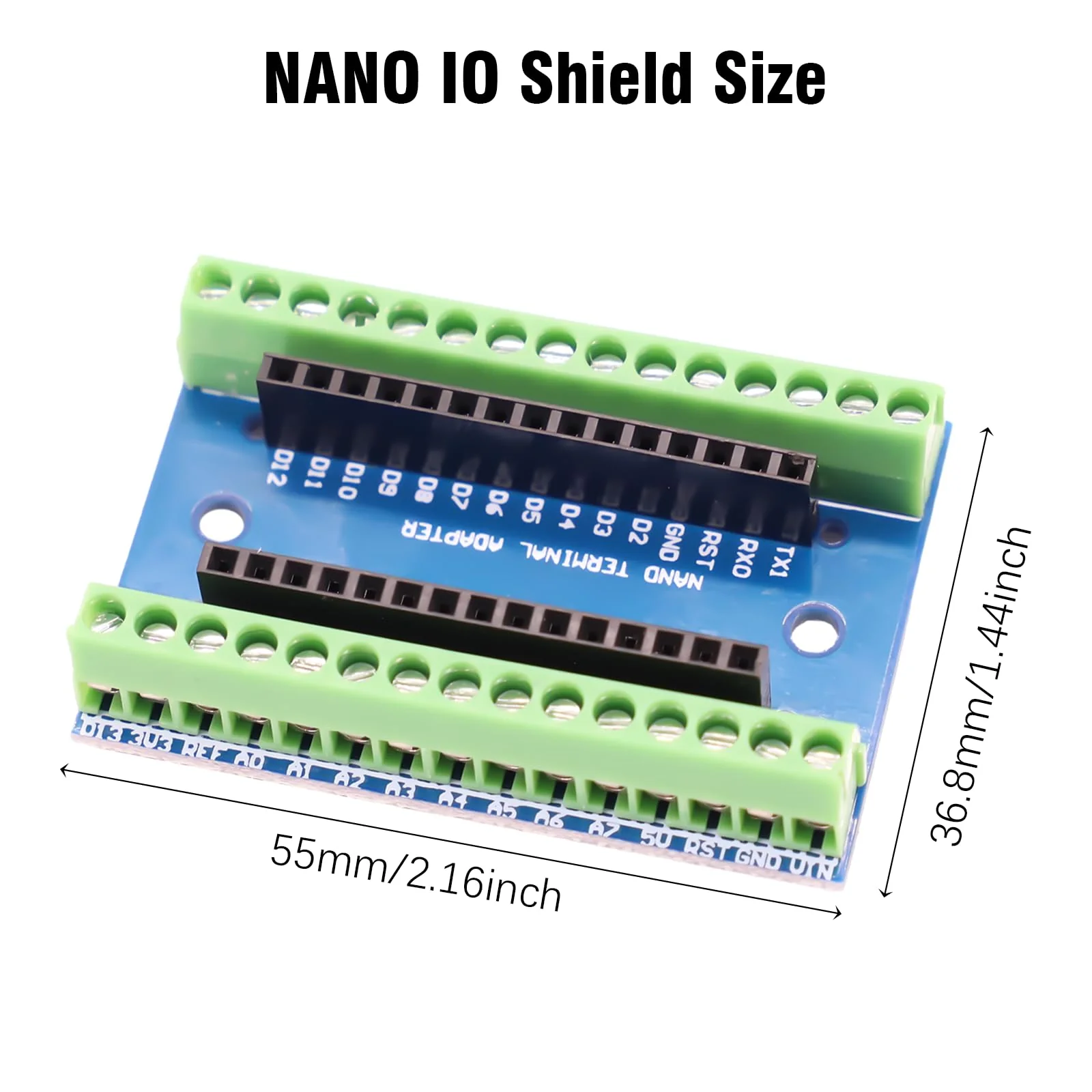 Nano Extension Board RUIZHI 3 Pieces Nano IO Shield V1.O Simple Expansion Board with Screw Terminals Compatible with Arduino - Image 3