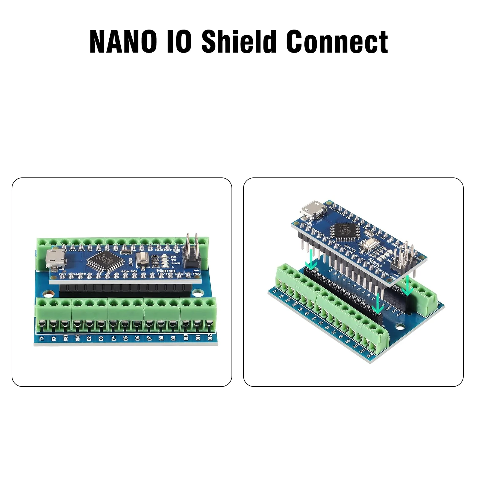 Nano Extension Board RUIZHI 3 Pieces Nano IO Shield V1.O Simple Expansion Board with Screw Terminals Compatible with Arduino - Image 4