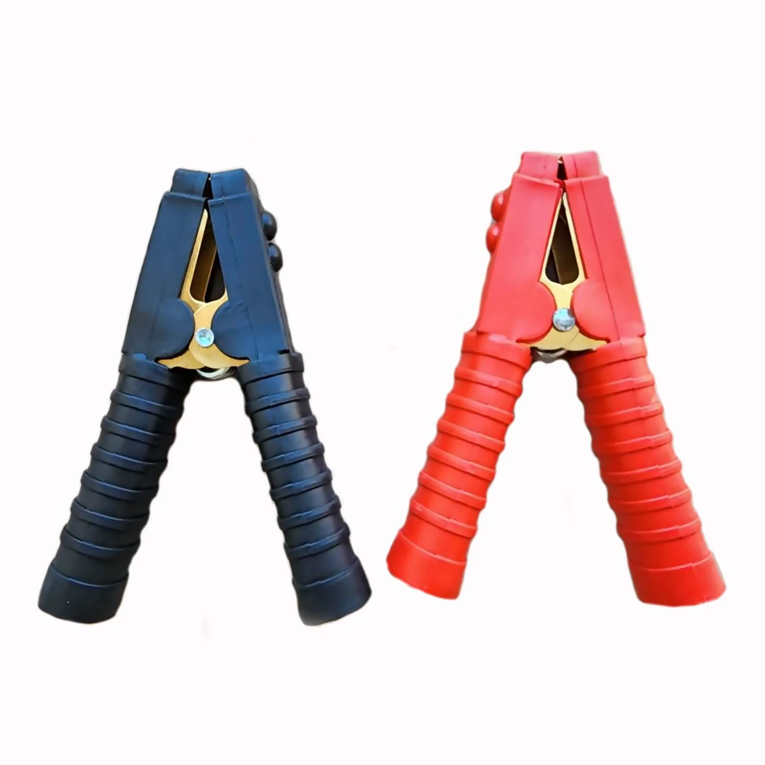 NANSH Alligator Clips Heavy Duty Car Battery Terminal Charger Clamps (1500A (Black+Red) 1 pair)