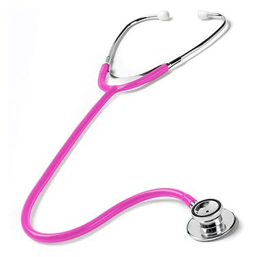 NCD Medical Neon Pink Tubing Dual Head Stethoscope - Image 2