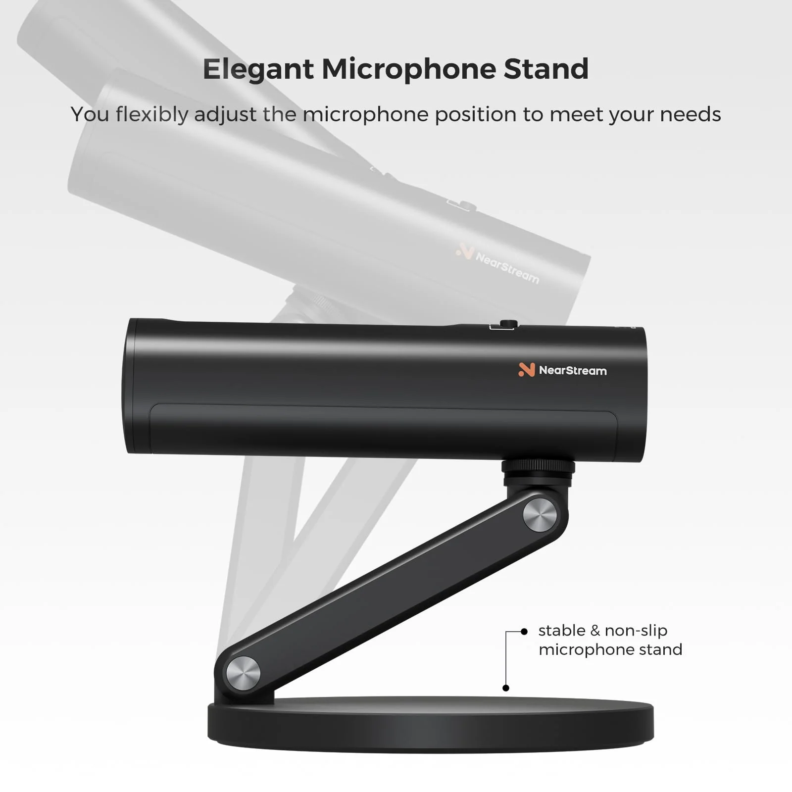 NearStream USB Condenser Microphone for PC, Camera, Podcast Microphone with Desk Stand for Record, Stream, 8 Mic Array/Noise Canceling/3 Polar Patterns/Monitoring/Volume Control, Studio Mic AM10U - Image 9