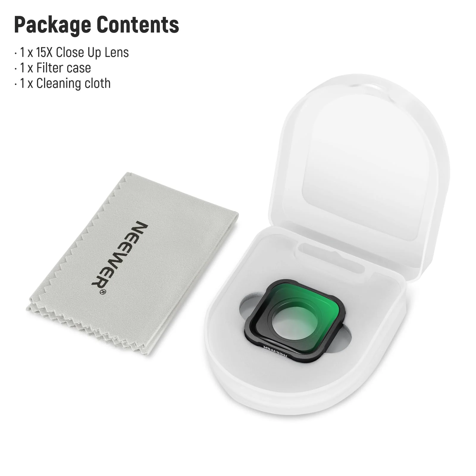 NEEWER 15X Magnification Lens 7-10cm Focal Distance for Macro Photography Close Up, Compatible with GoPro Hero 13 12 11 10 9 Action Camera, Not Waterproof, LS-31 15X Macro Lens - Image 7