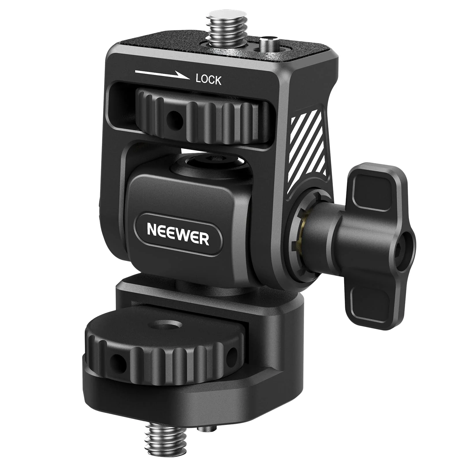 NEEWER Field Monitor Mount Monitor Holder with 1/4" Screw, 360° Swivel, 180° Tilt, Anti Twist Screw Compatible with Atomos Ninja 5" & 7" Camera Monitor Compatible with SmallRig Camera Cage, MA021 MA021 w/1/4" Screw