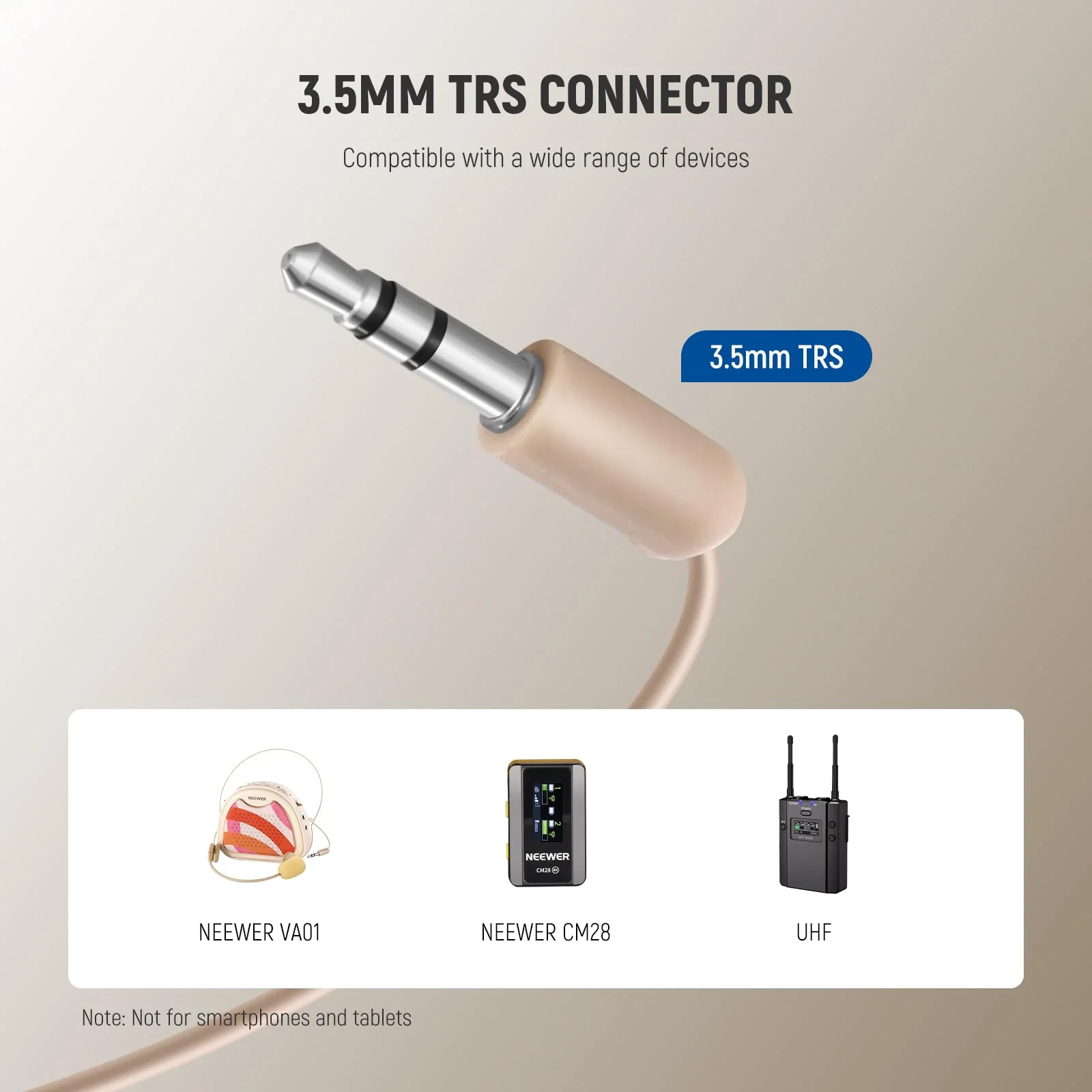 NEEWER Microphone Headset, Mono Track for Wired Voice Amplifier, Standard 3.5mm TRS Connector Jack Head Mic Plug for Teachers, Fitness Coaches, Tourism Guides, Public Speakers, LM9 - Image 3