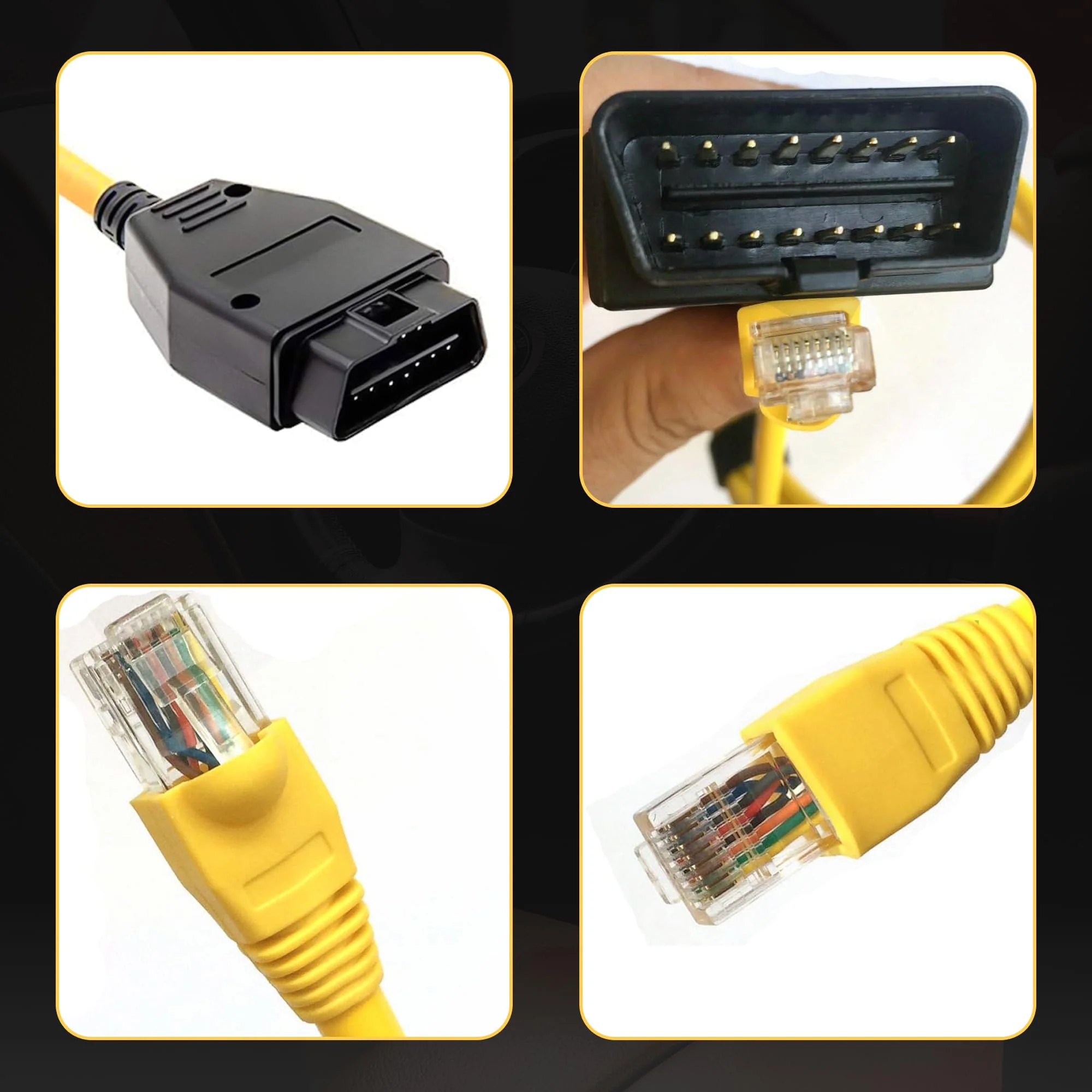 New 2M Ethernet to OBD Interface Cable E-SYS ICOM Coding F-series for BMW ENET - Image 3
