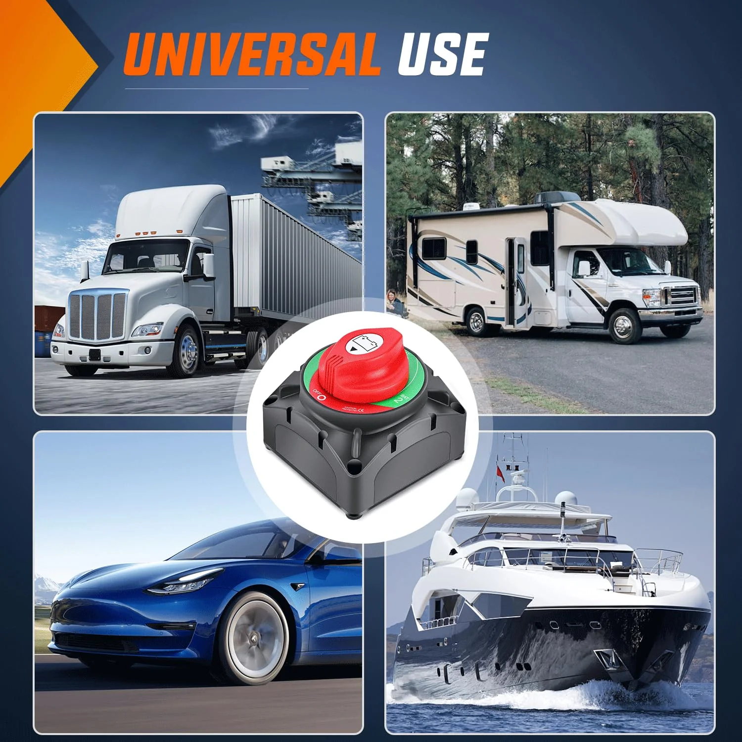 Nilight Battery Switch 1-2-Both-Off 12V 24V 48V 600A High Current Heavy Duty Battery Power Cut Master Switch Disconnect Isolator for Truck Vehicle Trailer RV Marine Boat Yacht 1-2-Both-Off Switch 600A - Image 8