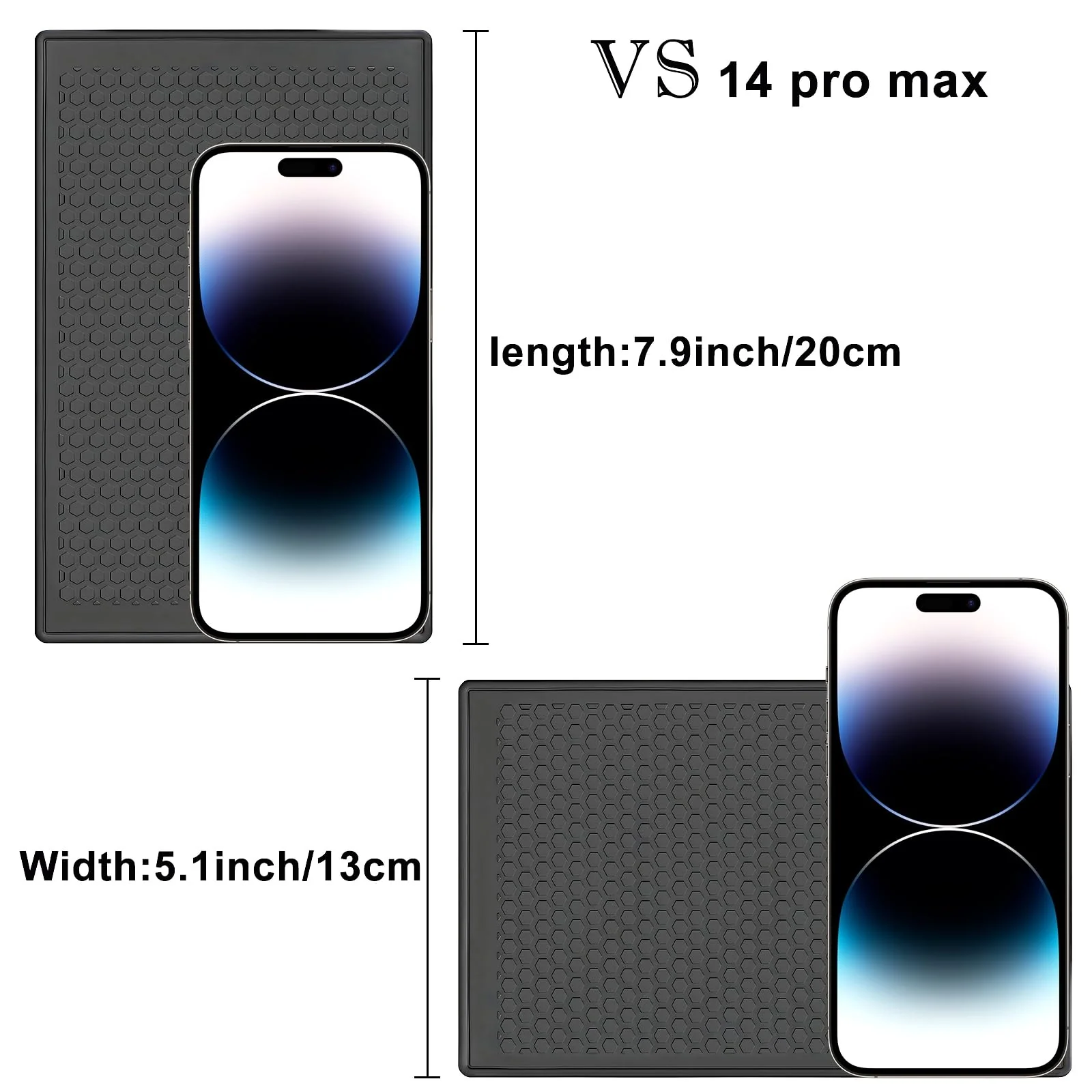 Ninyoon 7.9x5.1 Inch Sticky Pad for Car Dashboard, Sticky Dash Pad Non Slip Phone Pad for Car, Dashboard Mat Car Dash Non Slip Mat Cell Phone Holder, Tailorable Washable and Reusable (3 Pack) 3 Pack - Image 3