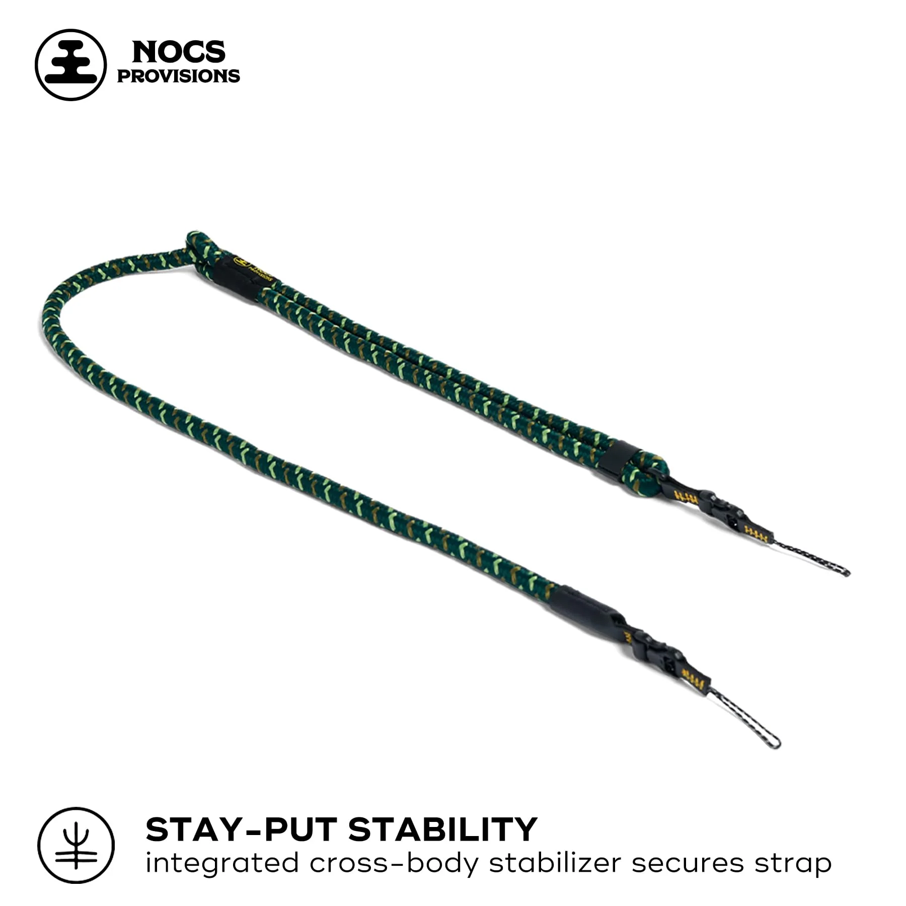 Nocs Provisions NocLoc Approach Neck Strap for Binocular/Camera Carry Accessory for Active Hiking & Sightseeing - Backwoods Green - Image 2