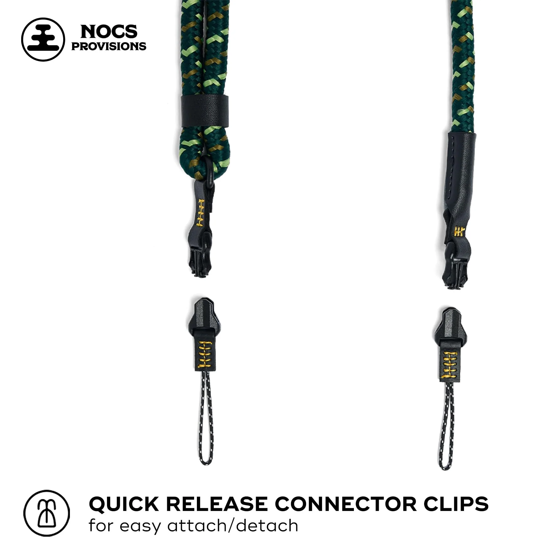 Nocs Provisions NocLoc Approach Neck Strap for Binocular/Camera Carry Accessory for Active Hiking & Sightseeing - Backwoods Green - Image 3