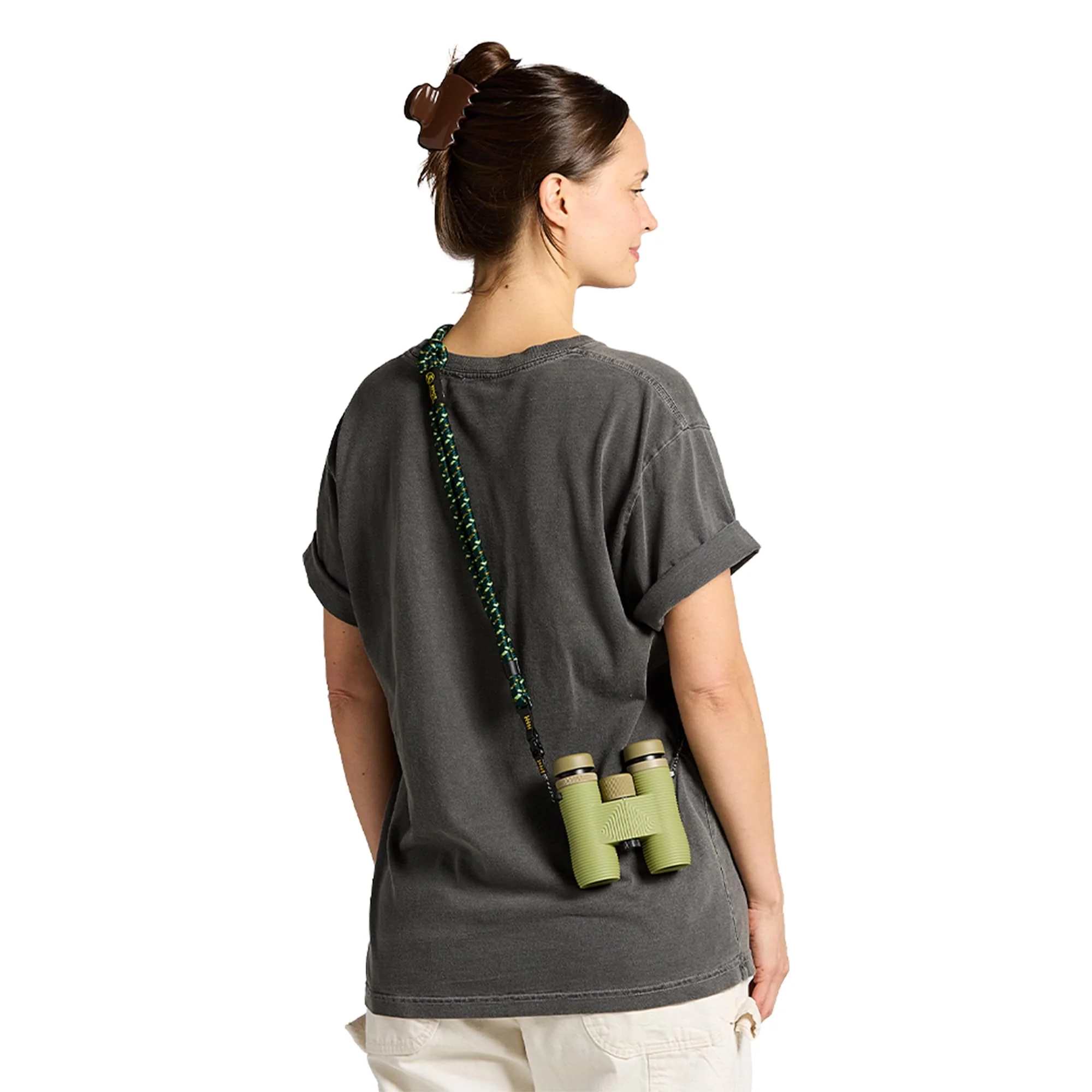 Nocs Provisions NocLoc Approach Neck Strap for Binocular/Camera Carry Accessory for Active Hiking & Sightseeing - Backwoods Green - Image 7
