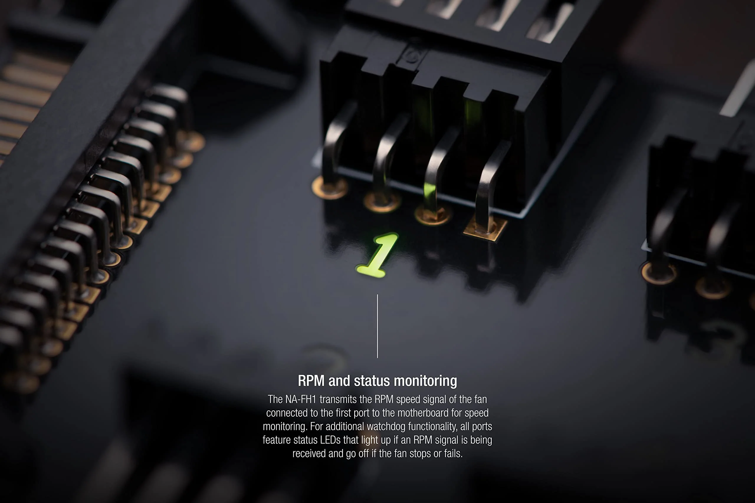 Noctua NA-FH1, 8 Channel Fan Hub for up to Eight 12V or 5V Based 4-pin PWM or 3-pin Fans (Black) - Image 6