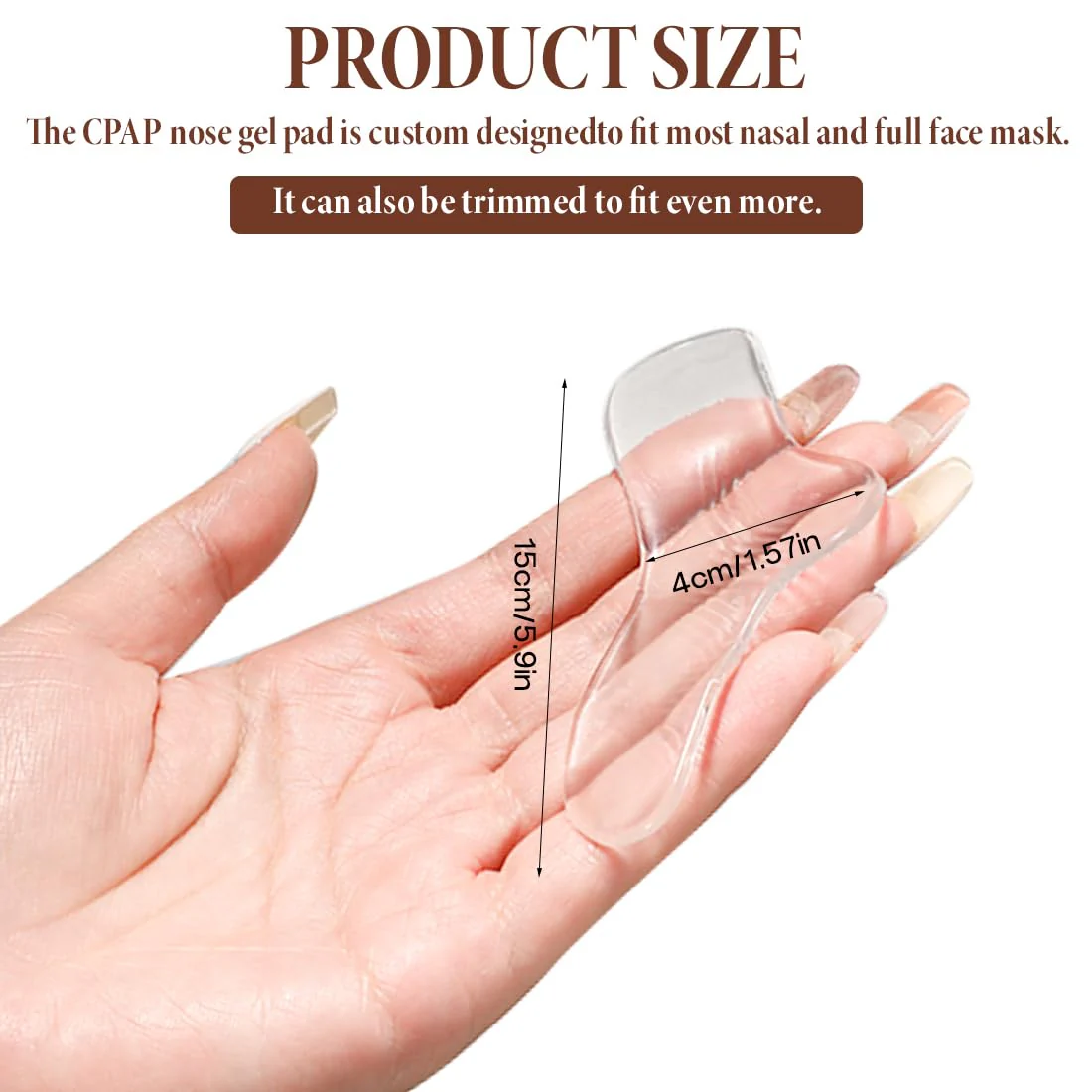 Nose Pads for CPAP Masks Nose Pads for CPAP Gel Nose Pad Pads Comfortable Nose Gel Pads for CPAP Machine Nose Bridge for Masks Pack of 6 - Image 3