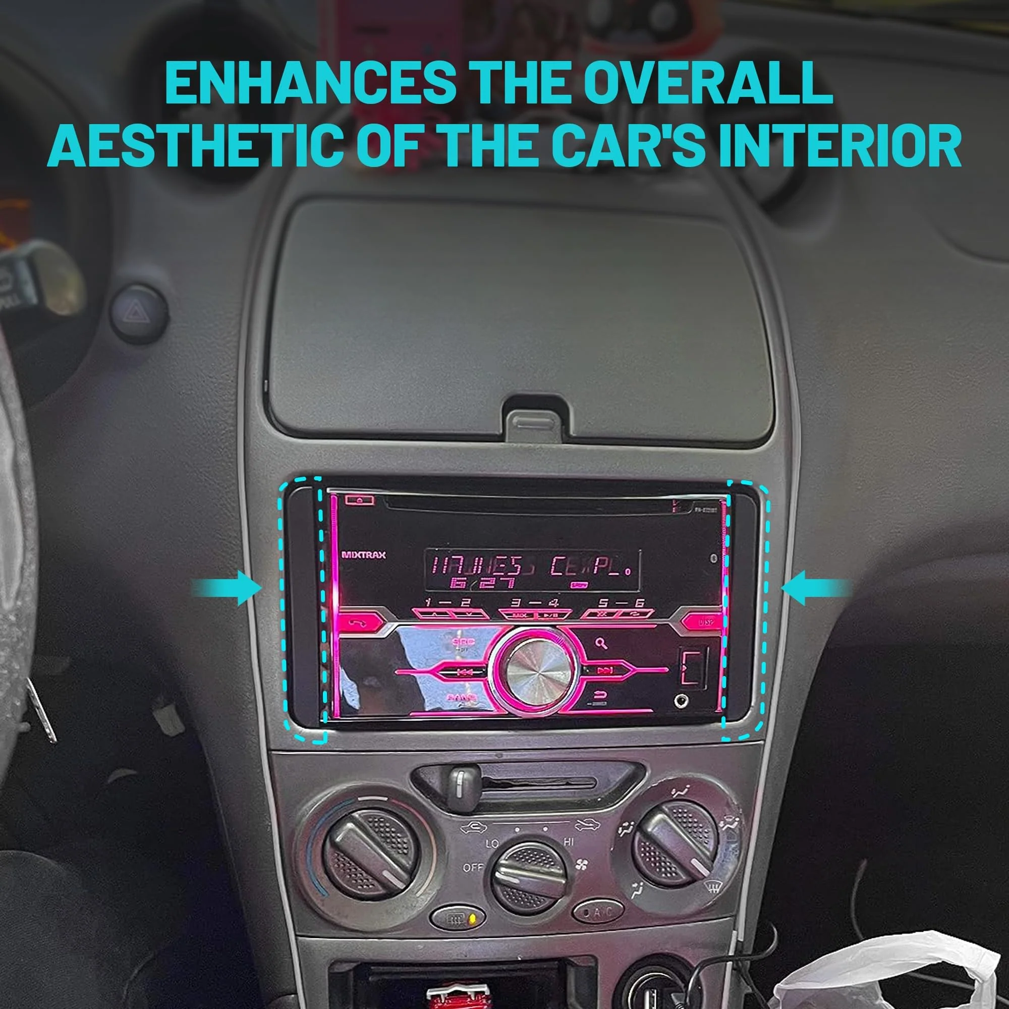 NuIth Double DIN Aftermarket Radio Installation Dash Kit for Select 1997-2009 Toyota Camry/Avalon/Corolla 2004-2010 Scion XB/TC, DDIN Multi Radio Dash Stereo Mounting Installation Trim Bezel Kit - Image 7