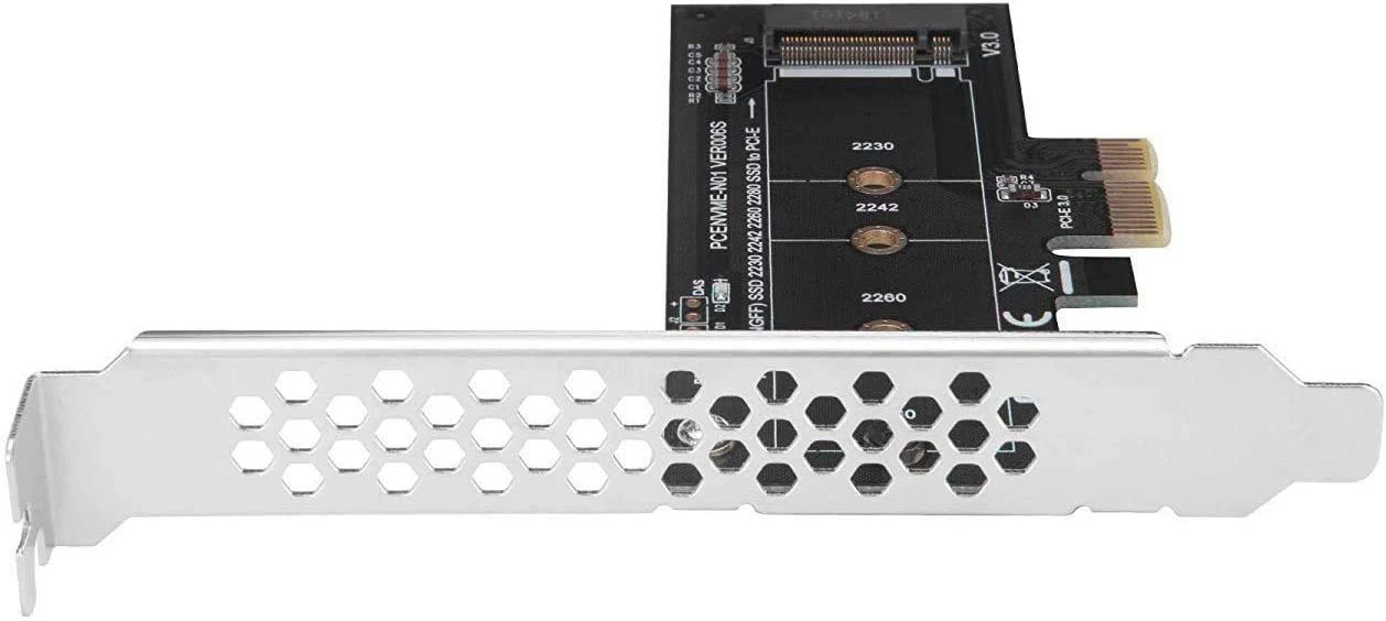 NVME M.2 SSD M-Key to PCI-e 3.0 x1 Host Controller Expansion Card,Supports M2 NGFF PCI-e 3.0, 2.0 or 1.0, NVME or AHC 2280, 2260, 2242, 2230 Solid State Drives with Low Profile BRAC PCLE-KEY M Adapter - Image 6