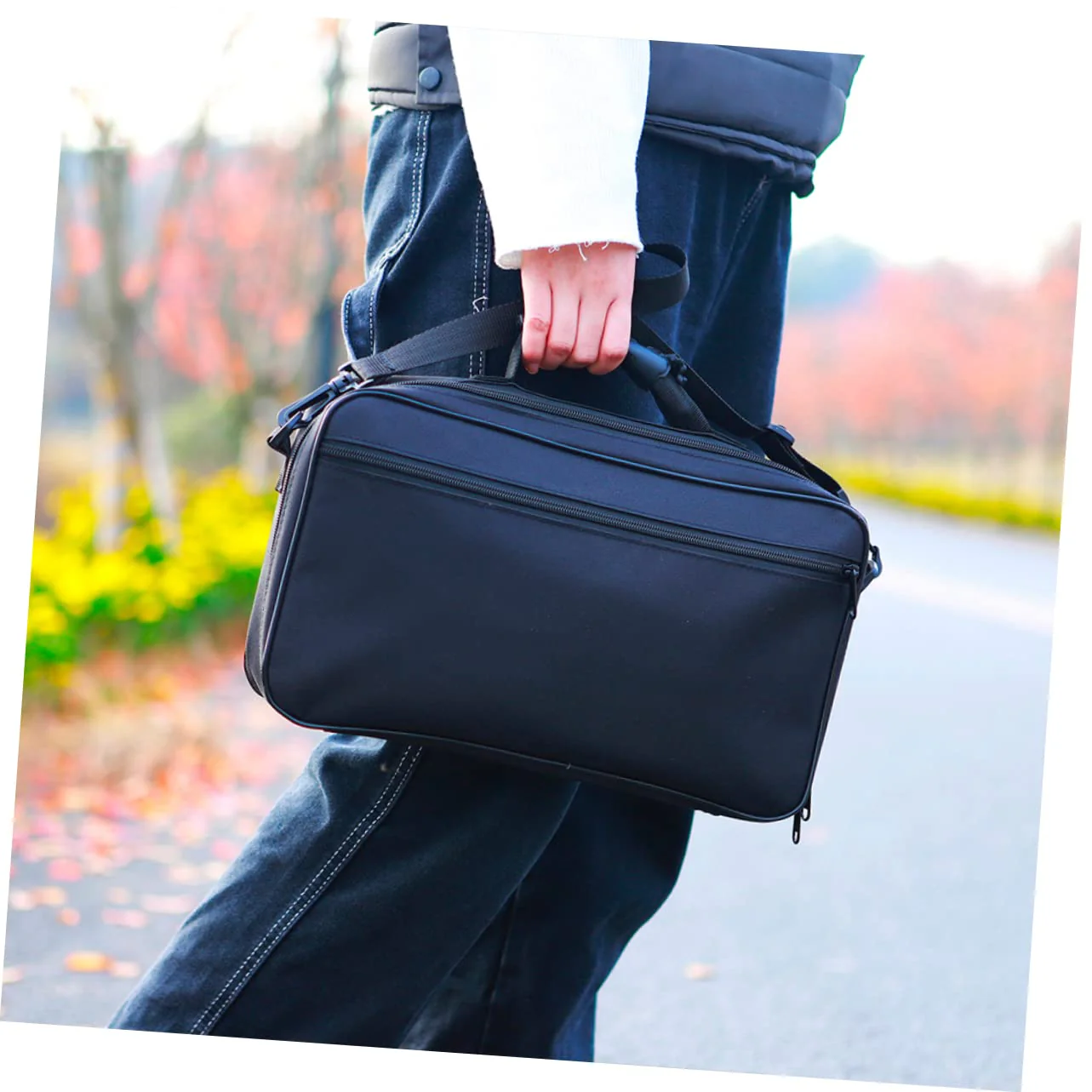 Oboe Storage Bag Oboe Shoulder Bag Oboe Music Instrument Oboe Carrying Pouch Black Tote Bags Shoulder Tote Bag Black Shoulder Bag Instrument Bag Oboe Carrying Bag Oboe Bag - Image 2