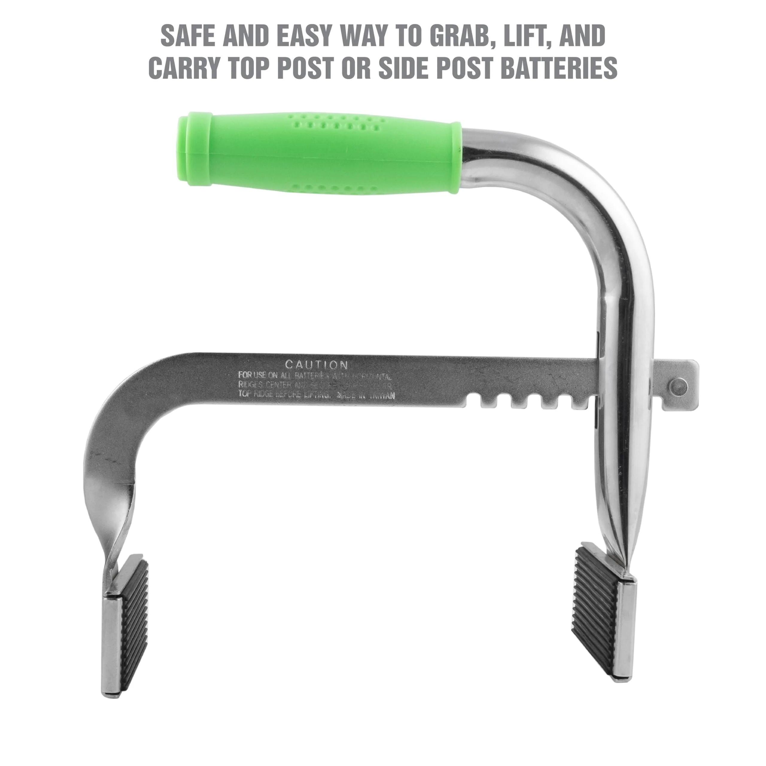 OEMTOOLS 25316 Battery Carrier, Grab, Lift, and Carry Top Post or Side Post Batteries, Rubber Pads Securely Grip Batteries, Heavy Duty Batteries Carrier One Size - Image 2