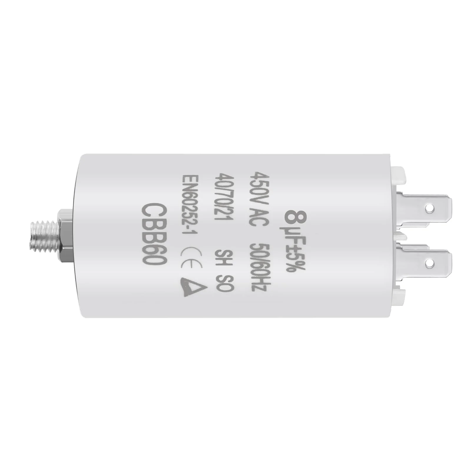 OFFCUP Motor Capacitor CBB60 Starting Capacitor 8μF 450V Capacitor 8μF 450V CBB60 Capacitor Plug Suitable for Electric Motors and Swimming Pool Pumps Electric Motor, 50/60Hz 8µF