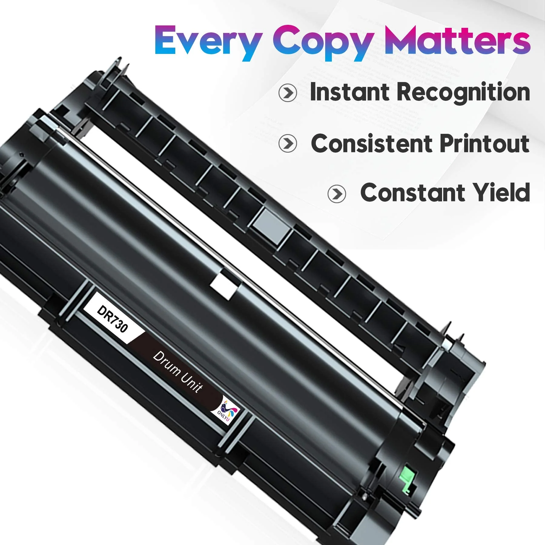 ONLYU Compatible Replacement for Brother DR730 DR-730 DR 730 for HL-L2370DW HL-L2390DW HL-L2370DW HL-L2395DW MFC-L2750DW MFC-L2710DW DCP-L2550DW (1 Pack, NOT Include Toner) - Image 3
