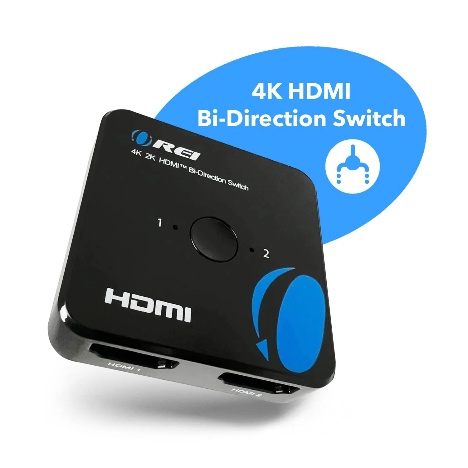 OREI HDMI Switch 4K HDMI Splitter - 2x1 Bi Directional - 4:4:4 8-bit - HDMI 2.0, HDCP 2.2, 18 Gbps, 4K @ 60Hz HDMI UltaHD High Resolution Switch Between 2 Inputs or Toggle Displays (UHDS-212) 2x1 Bi-Directional Splitter - Image 5