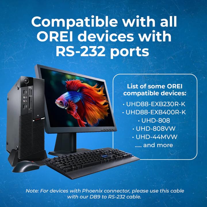 OREI USB 2.0 to Serial (9 Pin) DB-9 RS 232 Serial Cable for Serial Control Through Computers | Compatible with Windows and Mac | 3 feet Long (USB-to-DB9) - Image 4