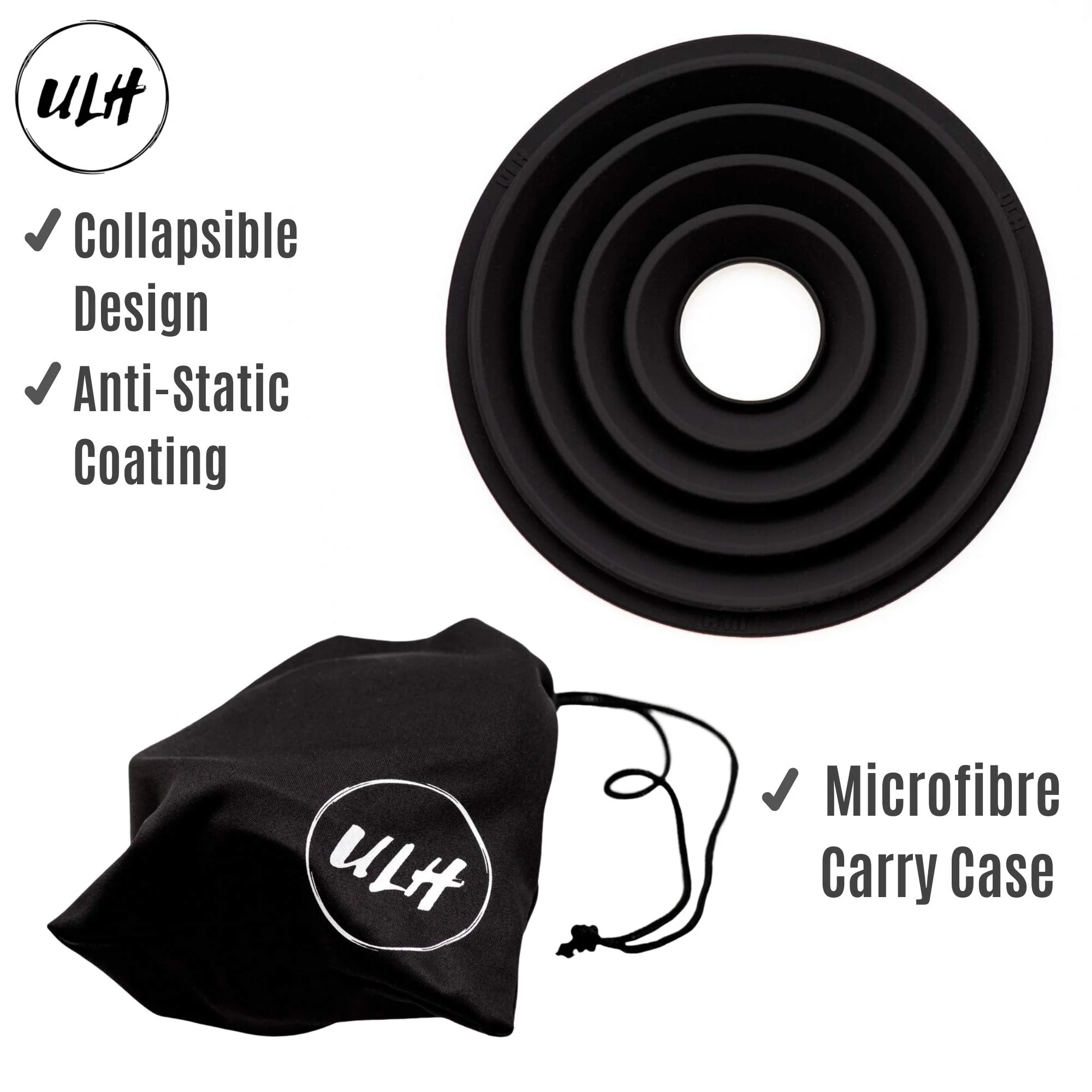 Original ULHgo Ultimate Lens Hood - Camera Lens Anti Reflection - LenSkirt Antireflection - DSLR Rubber Lens Hoods - Fits 49mm to 82mm Filter Thread - from Kickstarter - Image 2