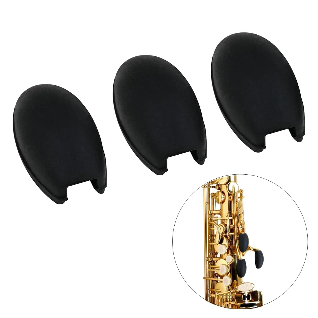 OriGlam 3pcs Sax Thumb Finger Rest Saxophone Finger Rest, Saxophone Palm Key Pads Cushions Thumb Rest for Soprano Alto Tenor Sax Wind Instruments - Image 2
