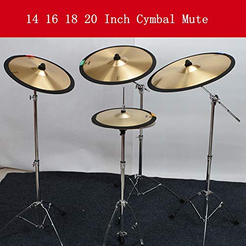 OriGlam 4pcs Drum Cymbal Mute, Practice Silencer Dampener, Cymbal Mute Circle Ring Drum Set, Practice Silencers (14,16,18,20 Inch) - Image 8