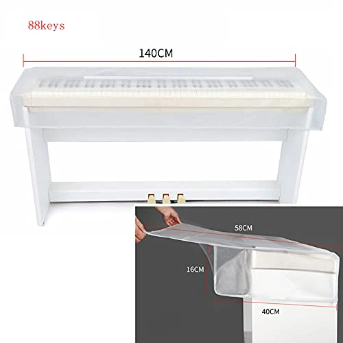 OriGlam Piano Keyboard Dust Cover, Transparent, Waterproof, Fits 61/76/88 Keys - Image 7