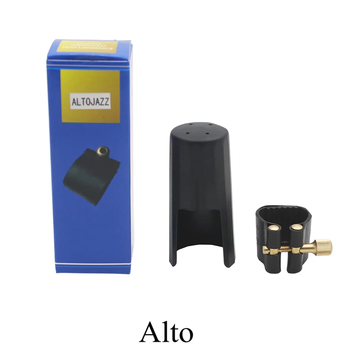 OriGlam Woodwinds Alto Saxophone Mouthpiece Cap, Leather Ligature Fastener with Plastic Mouthpiece Cap for Sax Saxophone (Alto) - Image 4