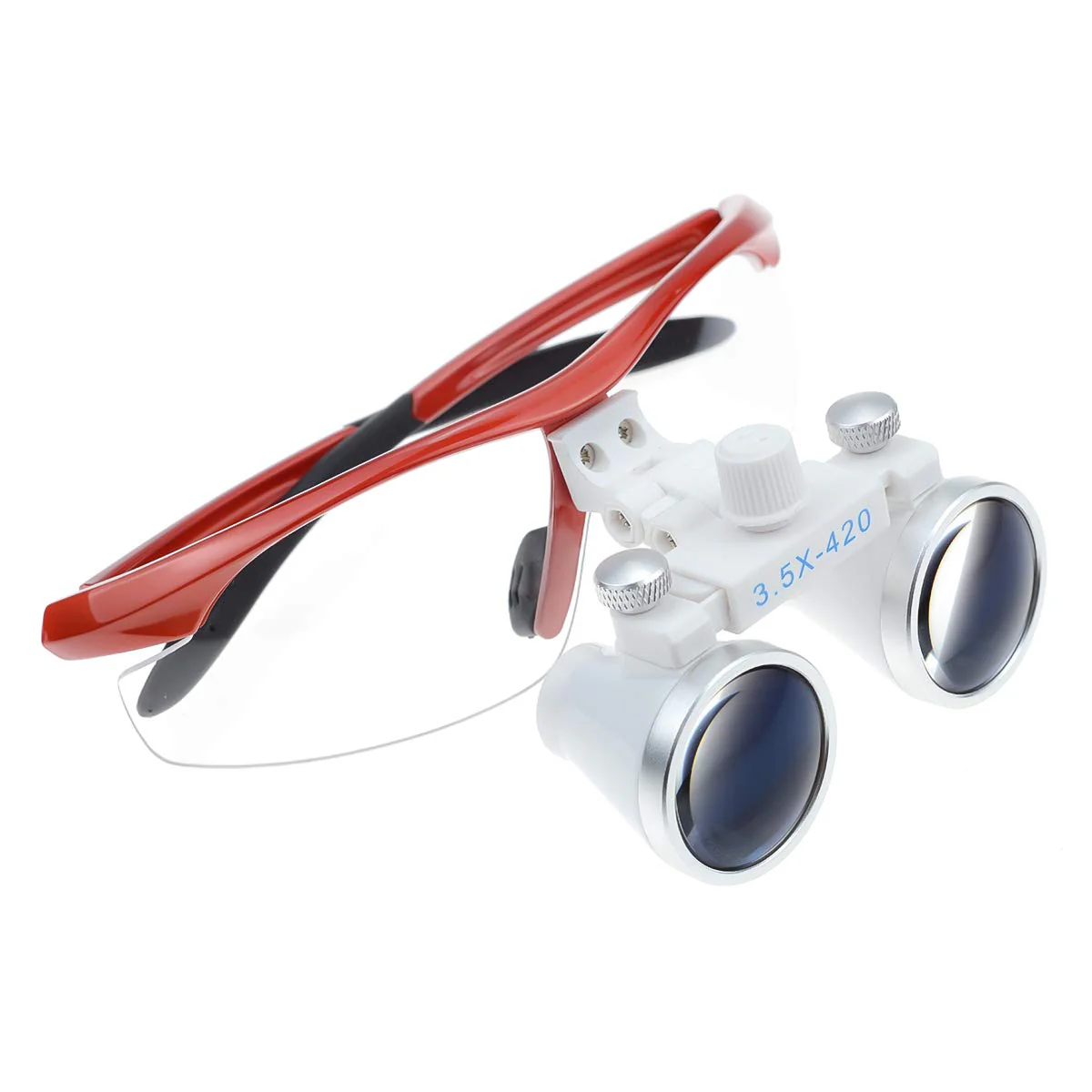 Orilao Surgical Binocular, Anti-Fog Magnifying Glass, 3.5 x 420 mm Working Distance, Optical Glass, Red - Image 6