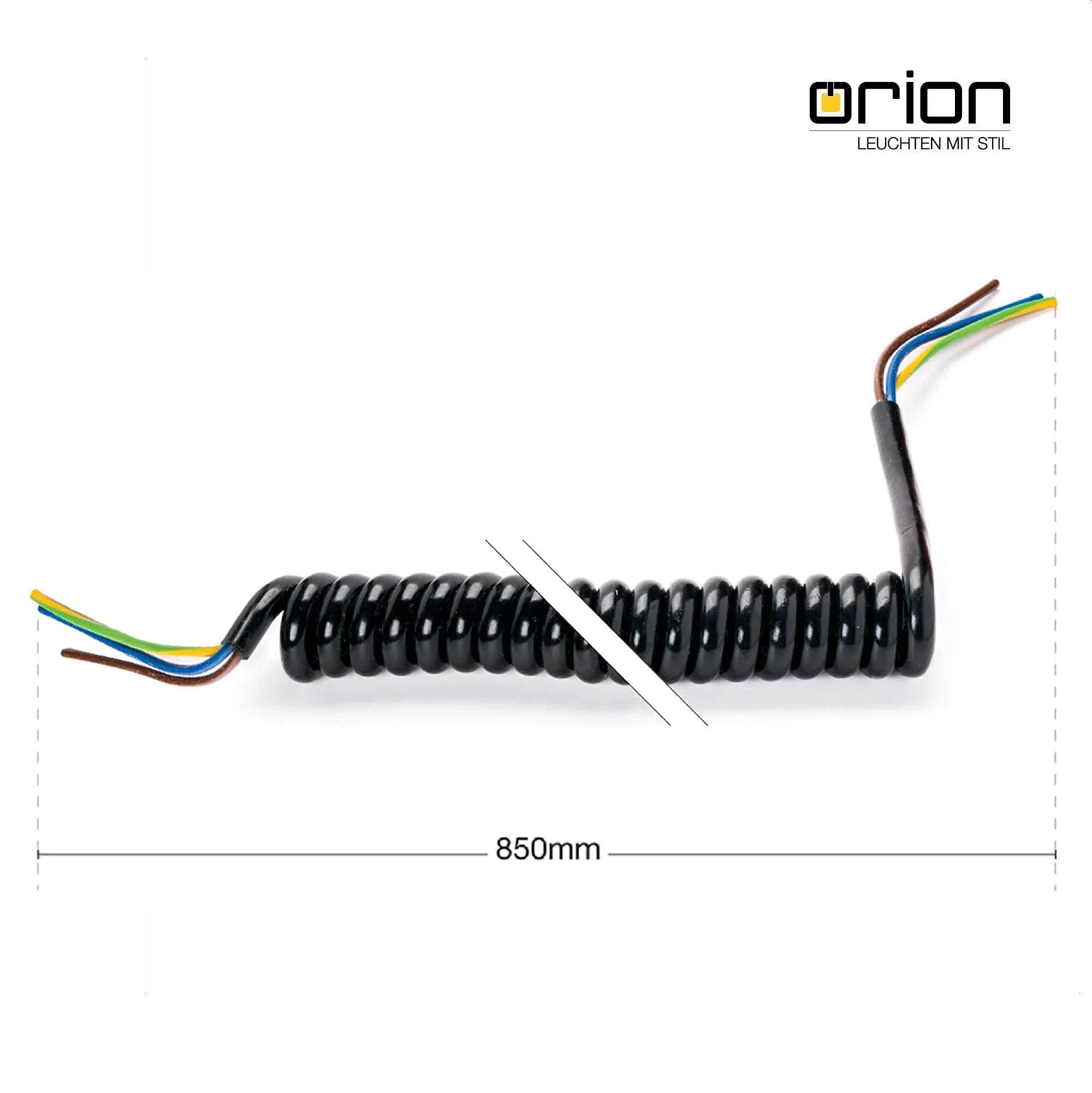 ORION LIGHTSTYLE Spiral Cable 3 Core Spiral Extension Electric Cable Light Cable Lamp Cable Black - Image 4