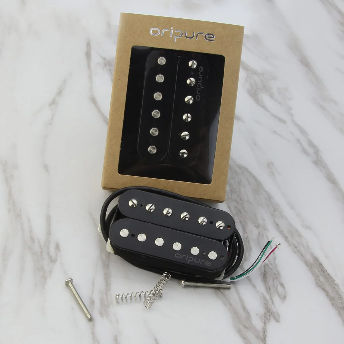 OriPure Alnico 5 Humbucker Pickups Black 7-8K Neck Pickup Black Neck Pickup - Image 4
