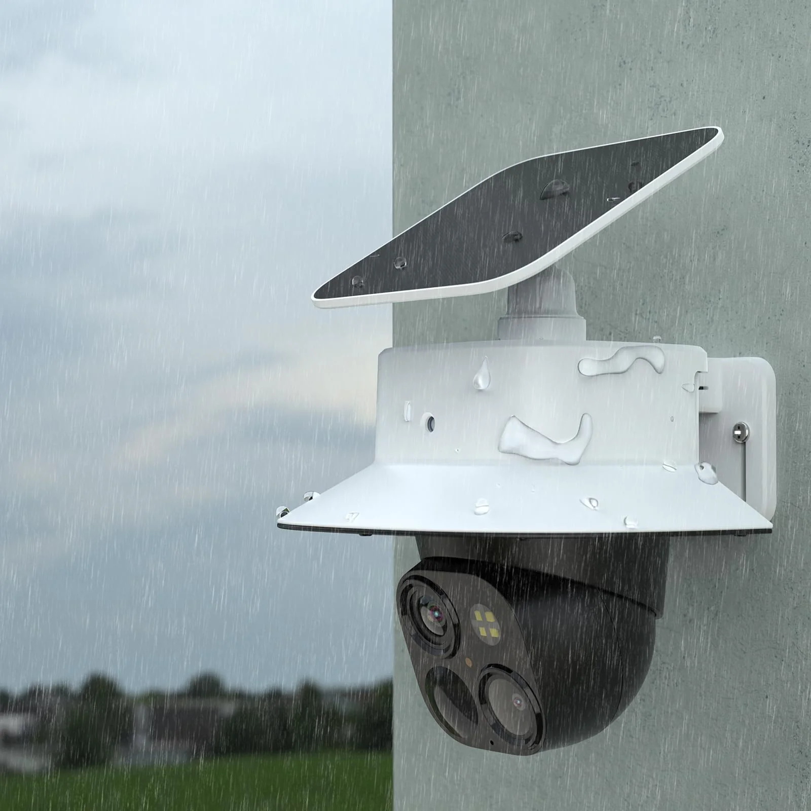 Outdoor Camera Cover Compatible with Eufy SoloCam S340 - Sun Rain UV Shield for Security Monitoring System (Cover only) Rain UV Shield x1
