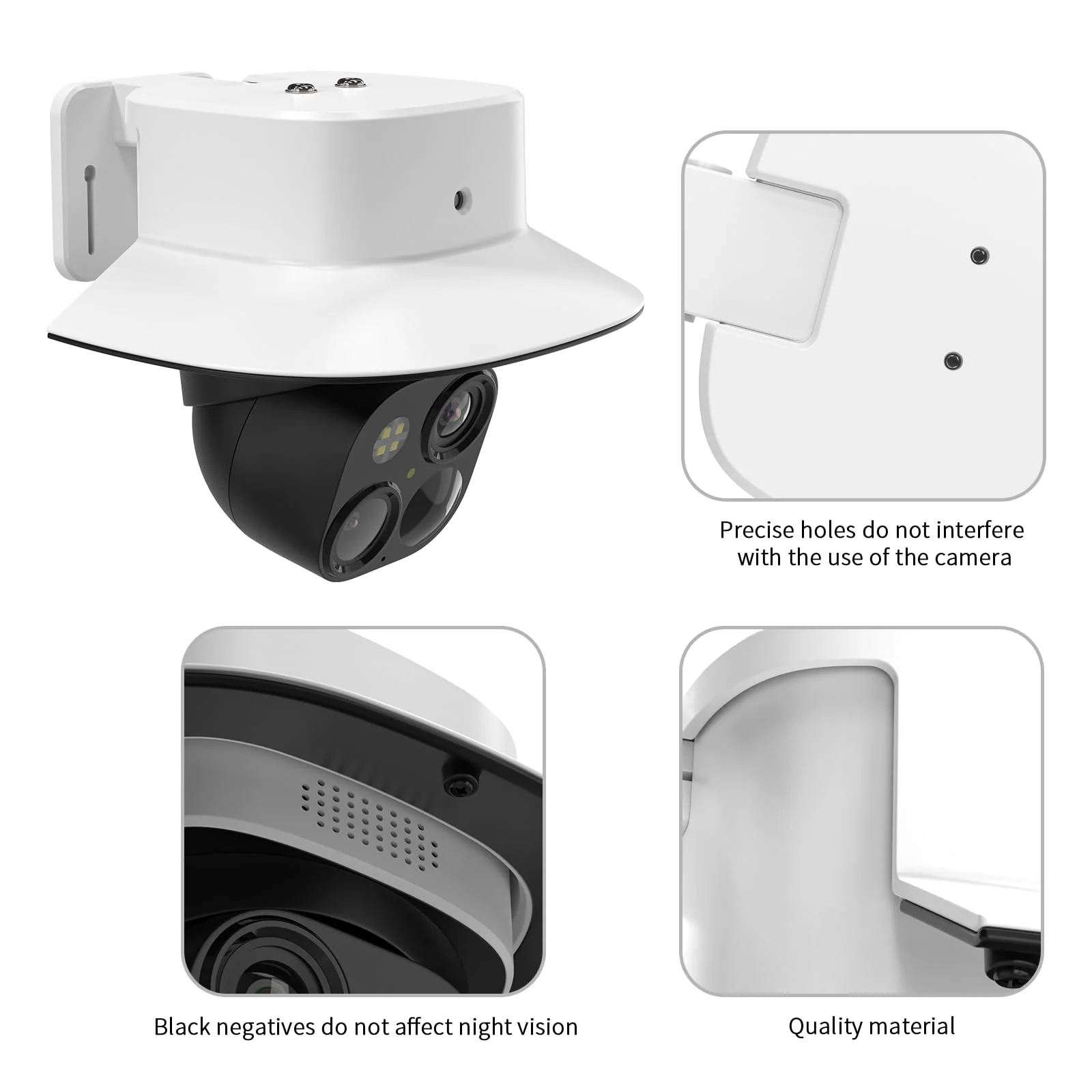 Outdoor Camera Cover Compatible with Eufy SoloCam S340 - Sun Rain UV Shield for Security Monitoring System (Cover only) Rain UV Shield x1 - Image 5