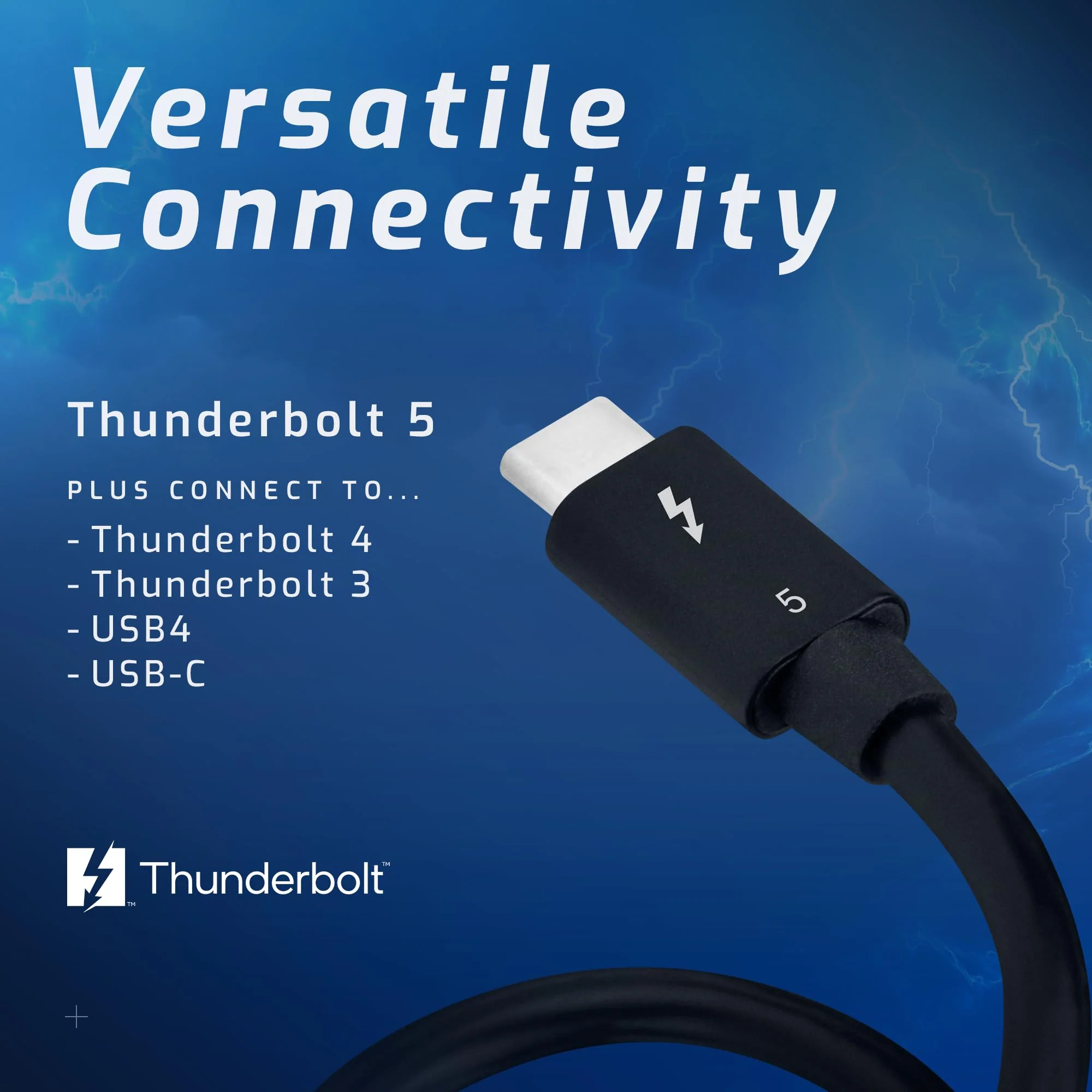 OWC 0.8M Thunderbolt 5 (USB-C) Cable,up to 80Gb/s of bi-Directional Data Speed, up to 120Gb/s for Higher Display Bandwidth, 240W - Image 2