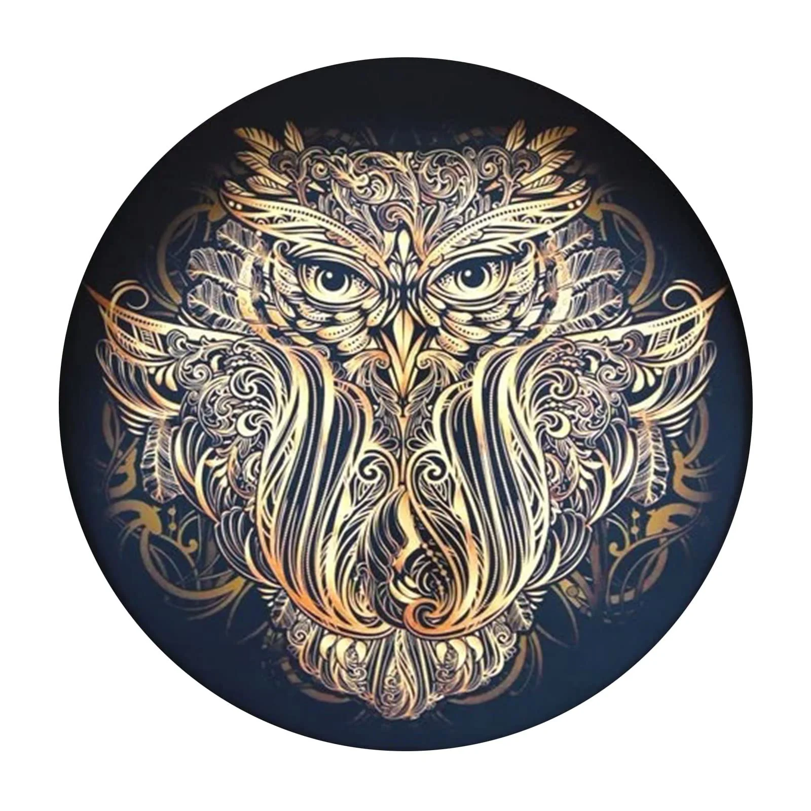 Owl Shaman Drum, 10 Inch Owl Pattern Handmade Shaman Drum With Drum Stick, Instrumental Shaman Alchemy Moon Drum, Sound Healer Shaman Drum For Spiritual Music, Reflection Meditation (#1)