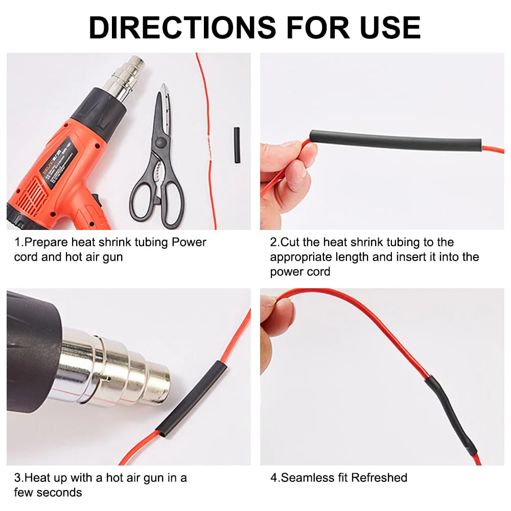 Pack of 2 4:1 Heat Shrink Tubing, Heat Shrink Tubing, Waterproof, Diameter 24 mm & 2 m Length, Heat Shrink Tube with Adhesive, Heat Shrink Tube Black (Red) for Cable Insulation, Marking, Cable 4:1 Ø24mm & 2m - Image 4