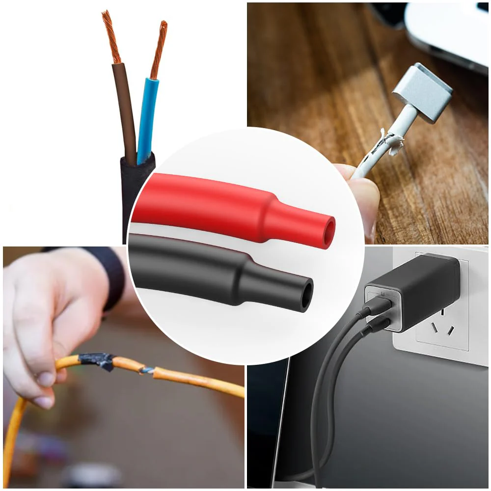 Pack of 2 4:1 Heat Shrink Tubing, Heat Shrink Tubing, Waterproof, Diameter 24 mm & 2 m Length, Heat Shrink Tube with Adhesive, Heat Shrink Tube Black (Red) for Cable Insulation, Marking, Cable 4:1 Ø24mm & 2m - Image 7
