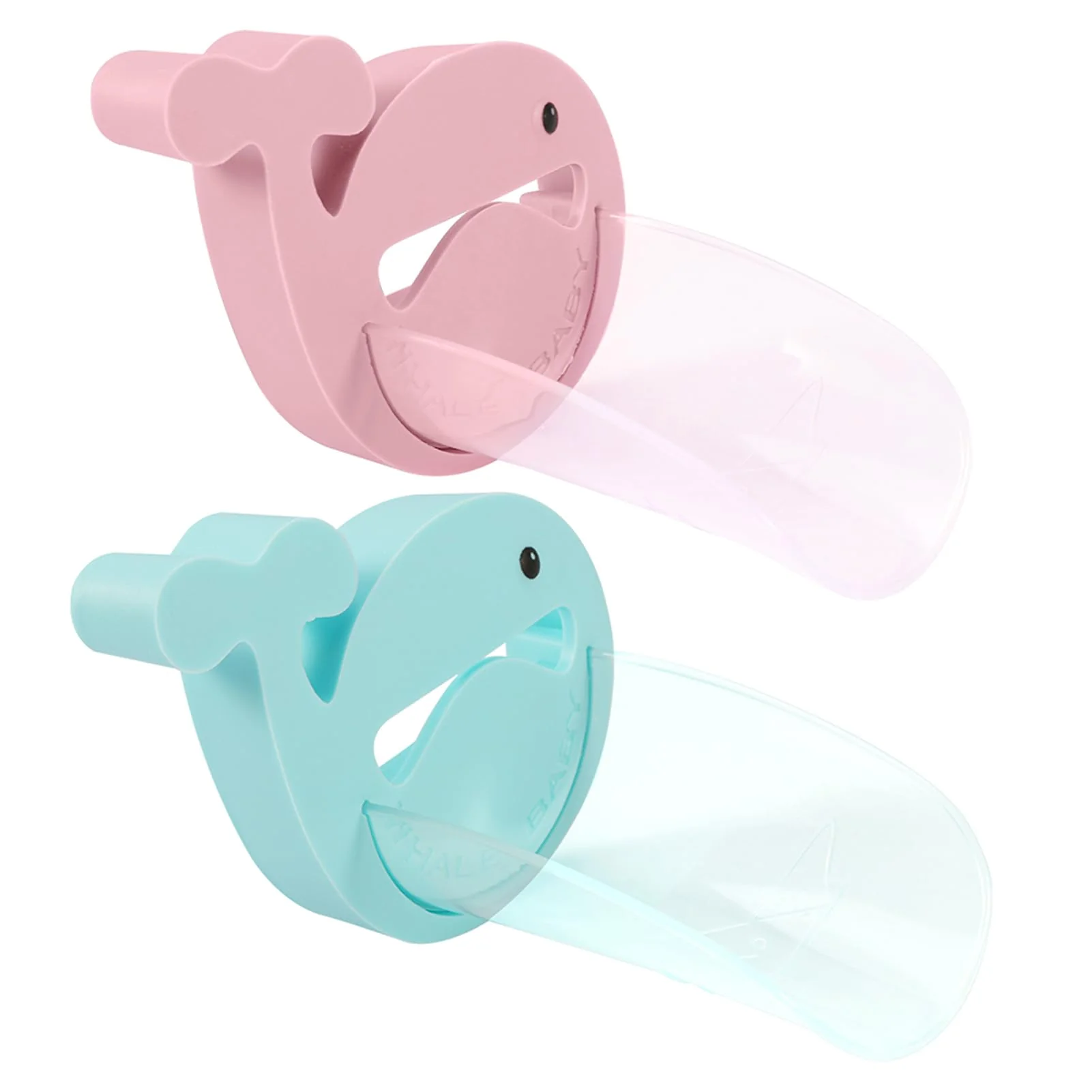 Pack of 2 Children's Tap Extenders, Faucet Extender for Children, Hand Wash, Kitchen, Bathroom (Blue + Pink) Blue and pink