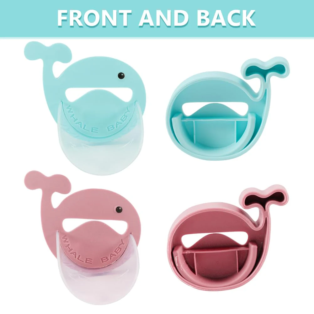 Pack of 2 Children's Tap Extenders, Faucet Extender for Children, Hand Wash, Kitchen, Bathroom (Blue + Pink) Blue and pink - Image 4
