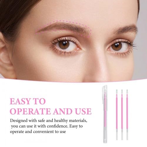 Pack of 2 Skin Markers, Surgical Skin Marker, Permanent Make Up Pen, Tattoo Piercing Positioning Pen, Eyebrow Pen, with 3 Refills, for Eyebrows, Lips, Body Art (Pink) - Image 3