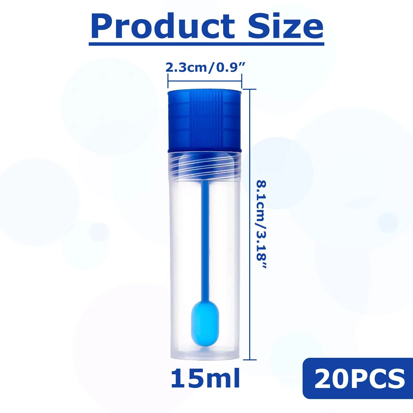 Pack of 20 Chair Sample Tubes, Faecal Sample Tubes, Dog, Chair Catcher for Chair Sample, Chair Sample with Spoon, 15 ml Faecal Sample Tube Dog and Cat, Examination Tube for Pets - Image 2