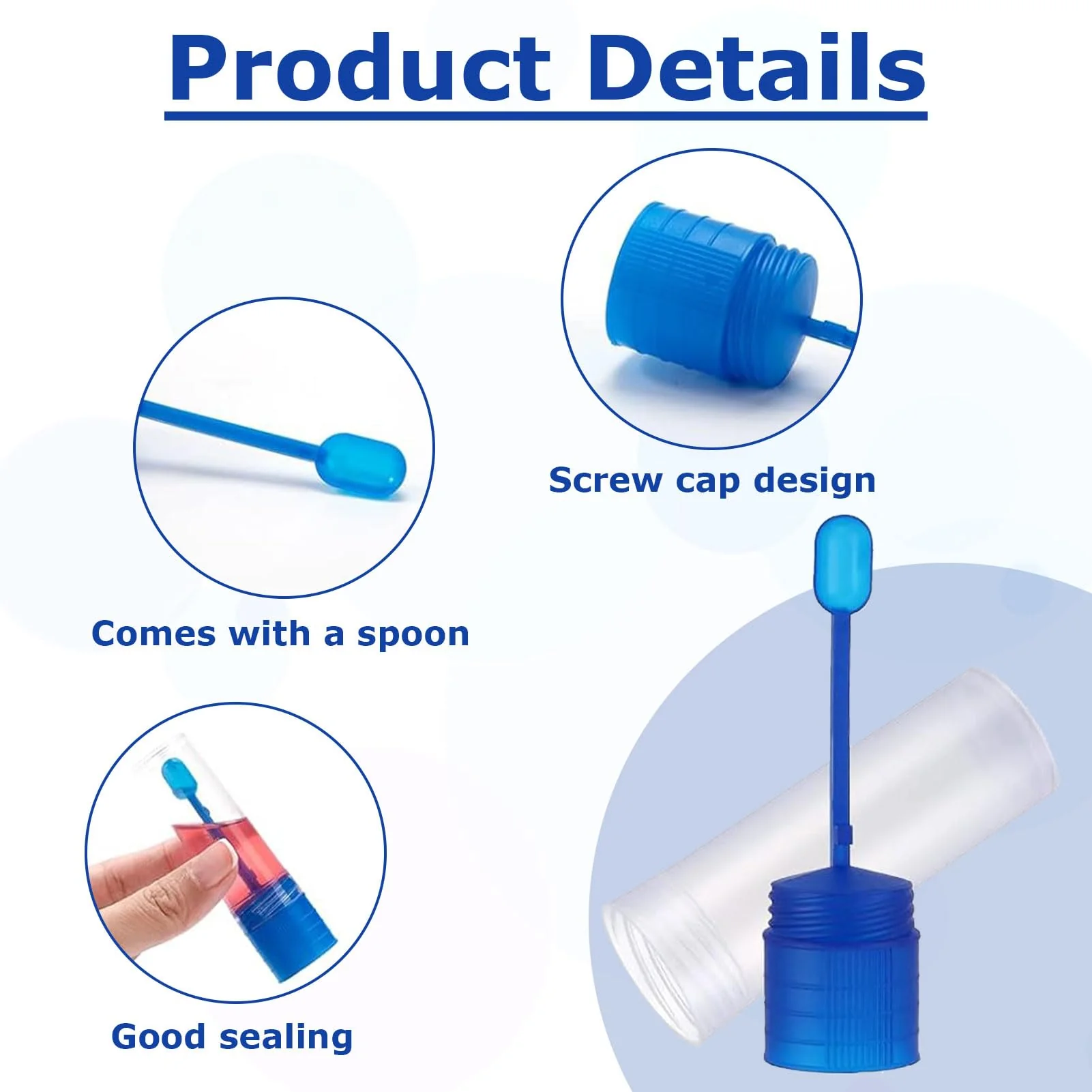 Pack of 20 Chair Sample Tubes, Faecal Sample Tubes, Dog, Chair Catcher for Chair Sample, Chair Sample with Spoon, 15 ml Faecal Sample Tube Dog and Cat, Examination Tube for Pets - Image 3
