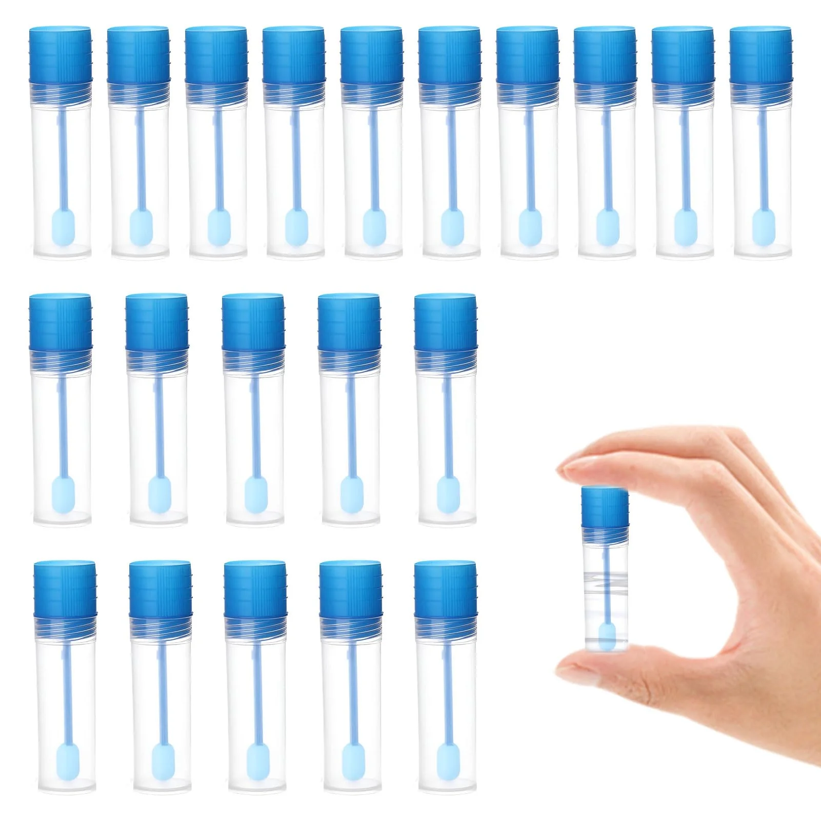 Pack of 20 Dog Faecal Sample Tubes, Chair Sample Tube, Sample Tube, Chair Catcher for Chair Sample, Chair Sample Tube with Spoon, 15 ml Faecal Sample Tube Dog and Cat, for Pets